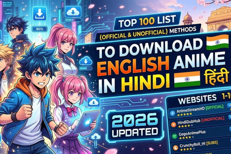 Best 100 Websites (Official & Unofficial) To Download English Anime In Hindi [2026]